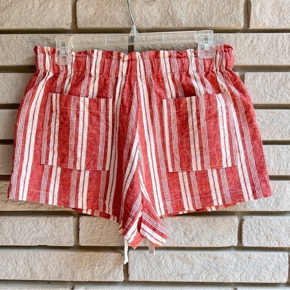 Forever 21 Striped Linen Blend Striped Shorts Sz M - Picture 3 of 7